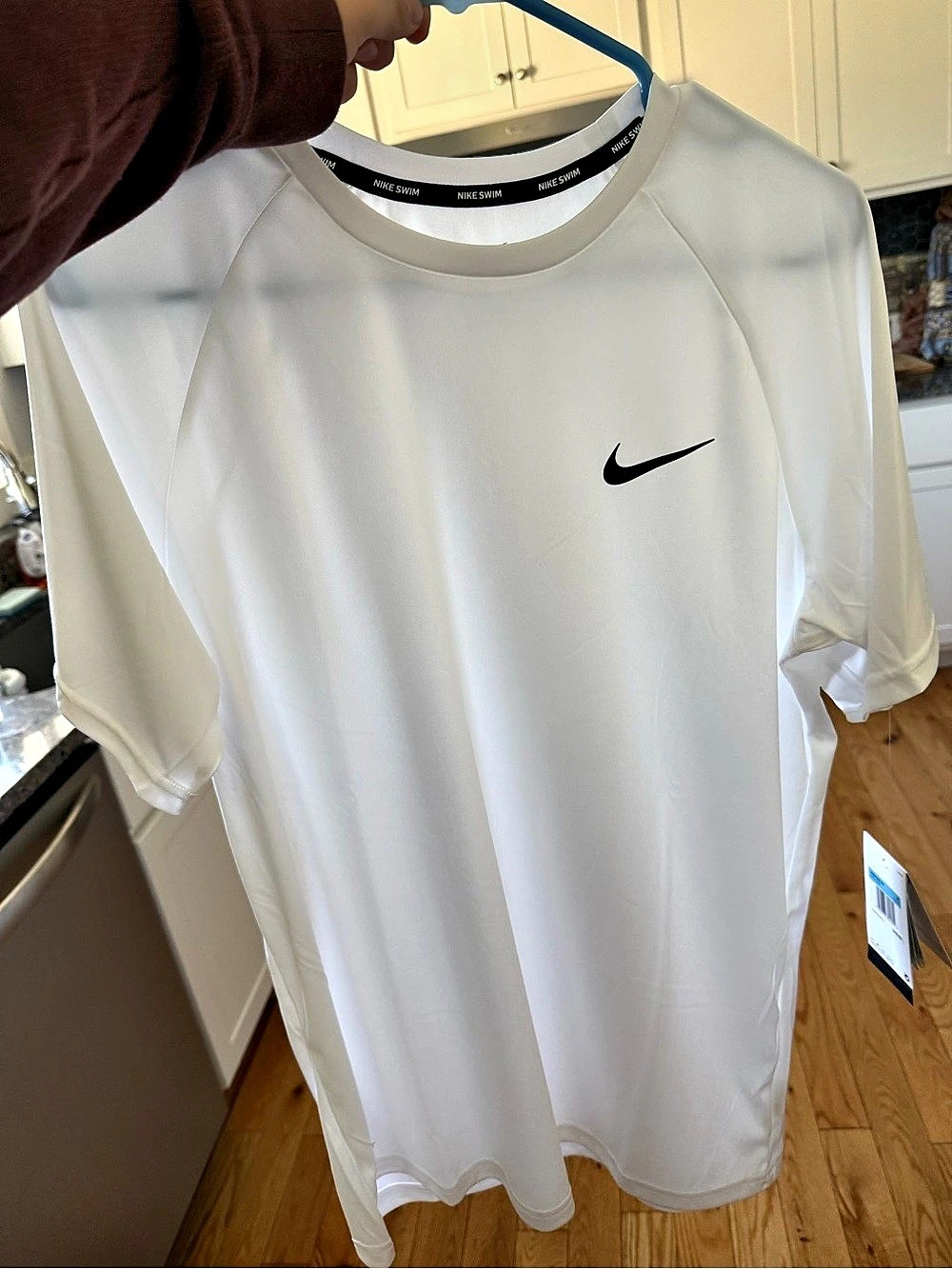 Nike Swim Men's Essential Hydroguard Short Sleeve T-Shirt White Medium
